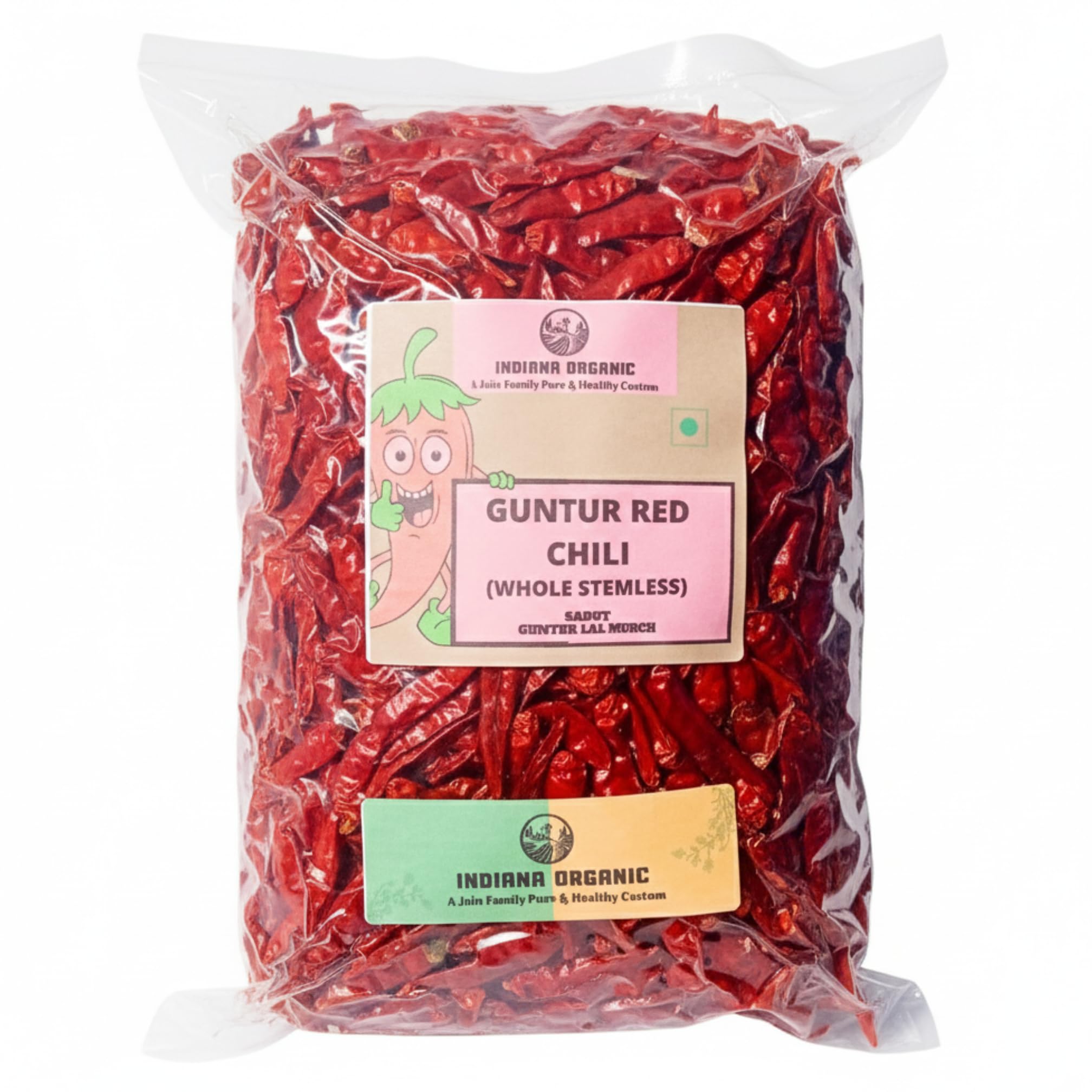 Indiana organic guntur chilli whole 300 g (Stemless) | guntur red chillies whole 300 gram | Extra hot chilli, (vaccum packed air tight)-picture-28