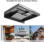 CAMPLUX RV Range Hood 22 Inches, Vented Range Hood with LED Light and Exhaust Fan 12V DC for RV, Tiny House, Trailer and Yacht