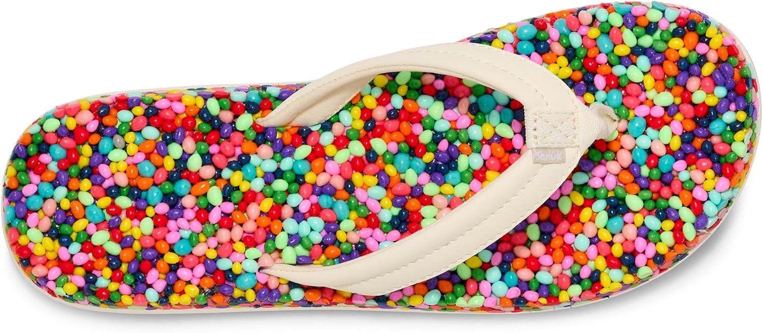 Sanuk Womens Bubblecush | Flip Flops for Women | Yoga Sandals For Women | Women's Beach Sandals | Comfort Footbed