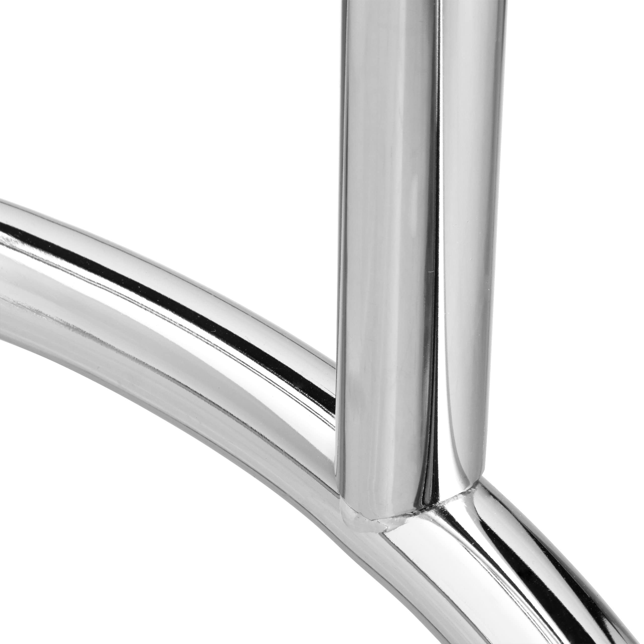 Relaxdays Tavolino Rotondo, Struttura in Metallo, Ripiano in Vetro, Tavolo Basso Salotto, Decorativo, Design, HxD 53 x 45 cm, Argento