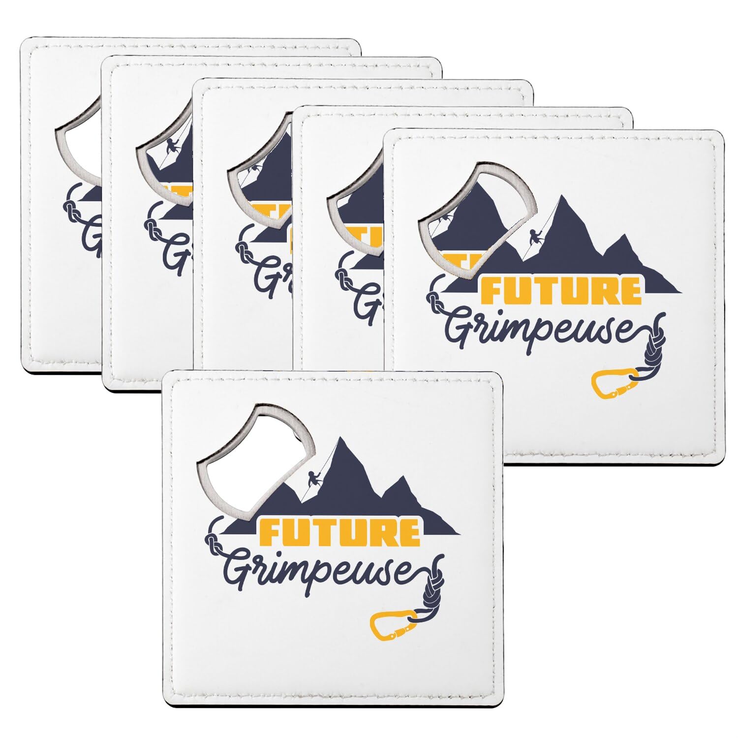 Sous verre décapsuleur escalade lot de 6 dessous de verre grimpeuse outdoor
