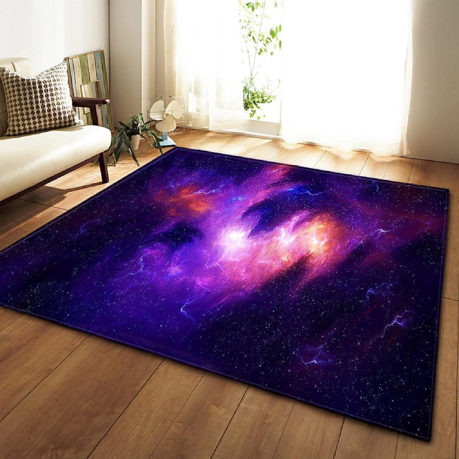 Tapis Salon Impresson 3D Facile à Nettoyer et Doux au Toucher
