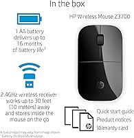 Vista 8 de Ratón inalámbrico HP Z3700 (26V63AA#ABL, Negro)