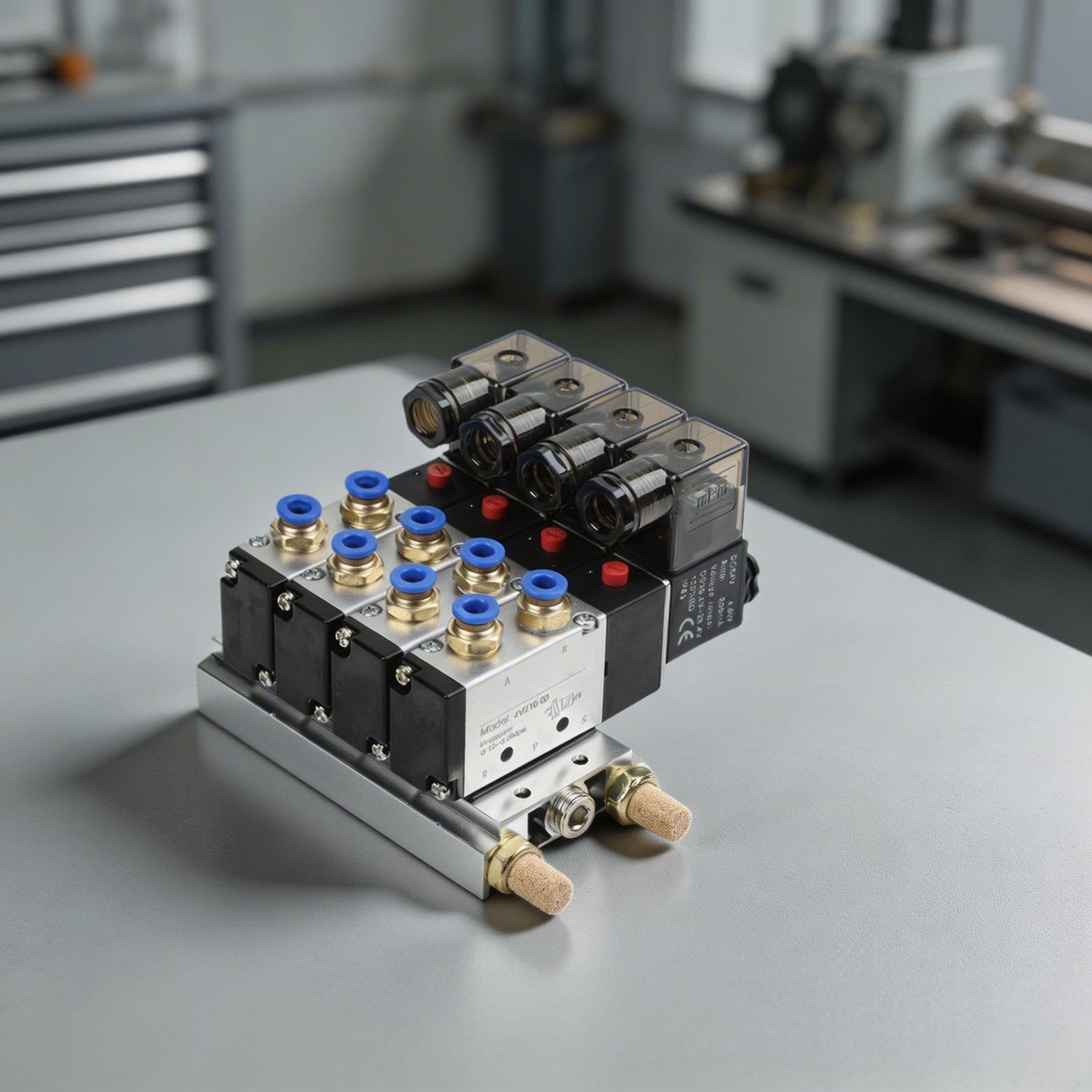 4V210-08 Électrovanne pneumatique 24 V DC 5/2 voies