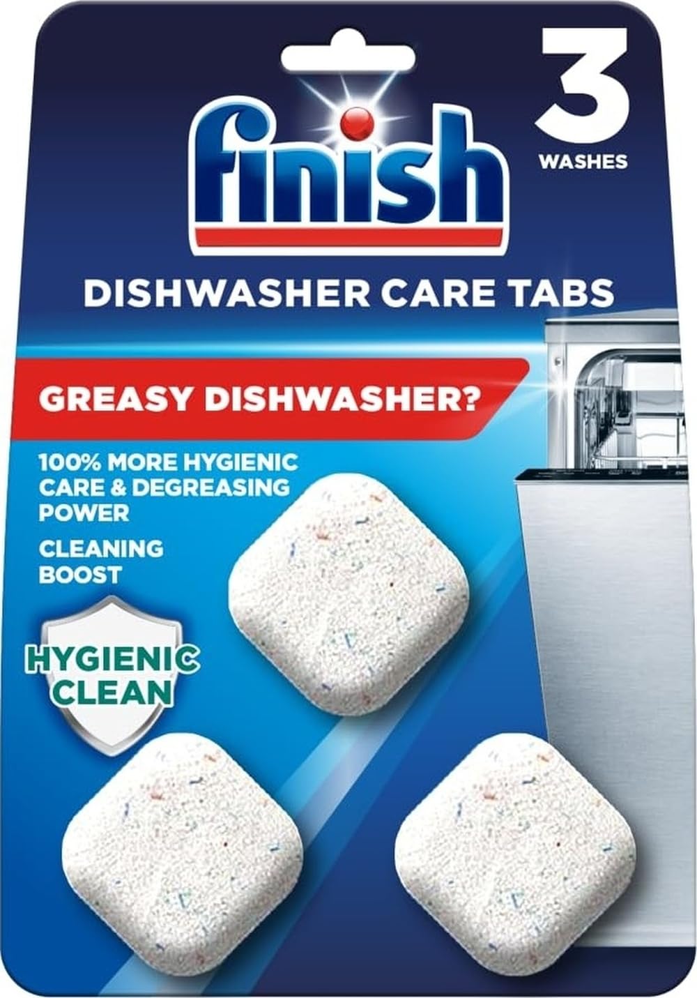 Finish Dishwasher Cleaner Tablets Removes Grease & Limescale 3 Tablets