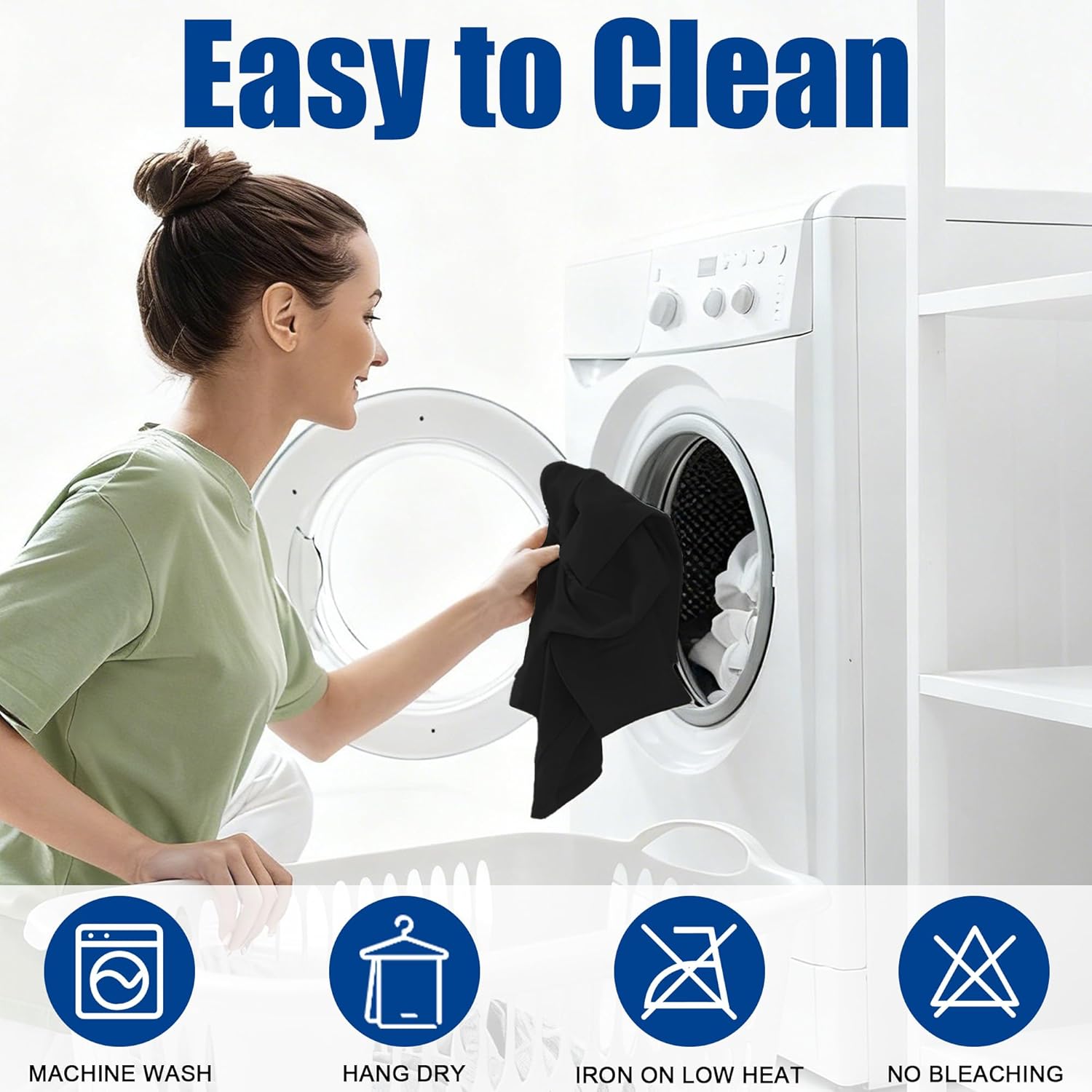 Patio Stretch Cushion Covers, Outdoor Sofa slipcovers for Patio Furniture Cushion Covers, Washable Reusable Furniture Protector (4, Black)