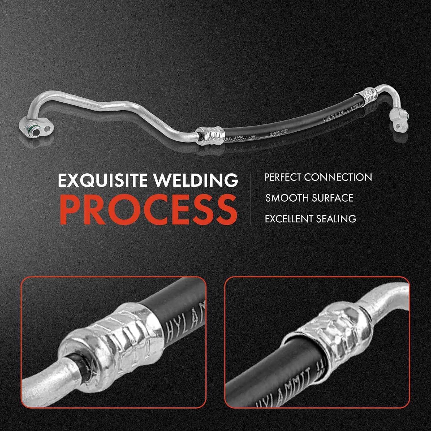 A-Premium A/C Discharge Line Hose Assembly Compatible with Honda Odyssey, 2008 2009 2010, 3.5L, Compressor to Condenser