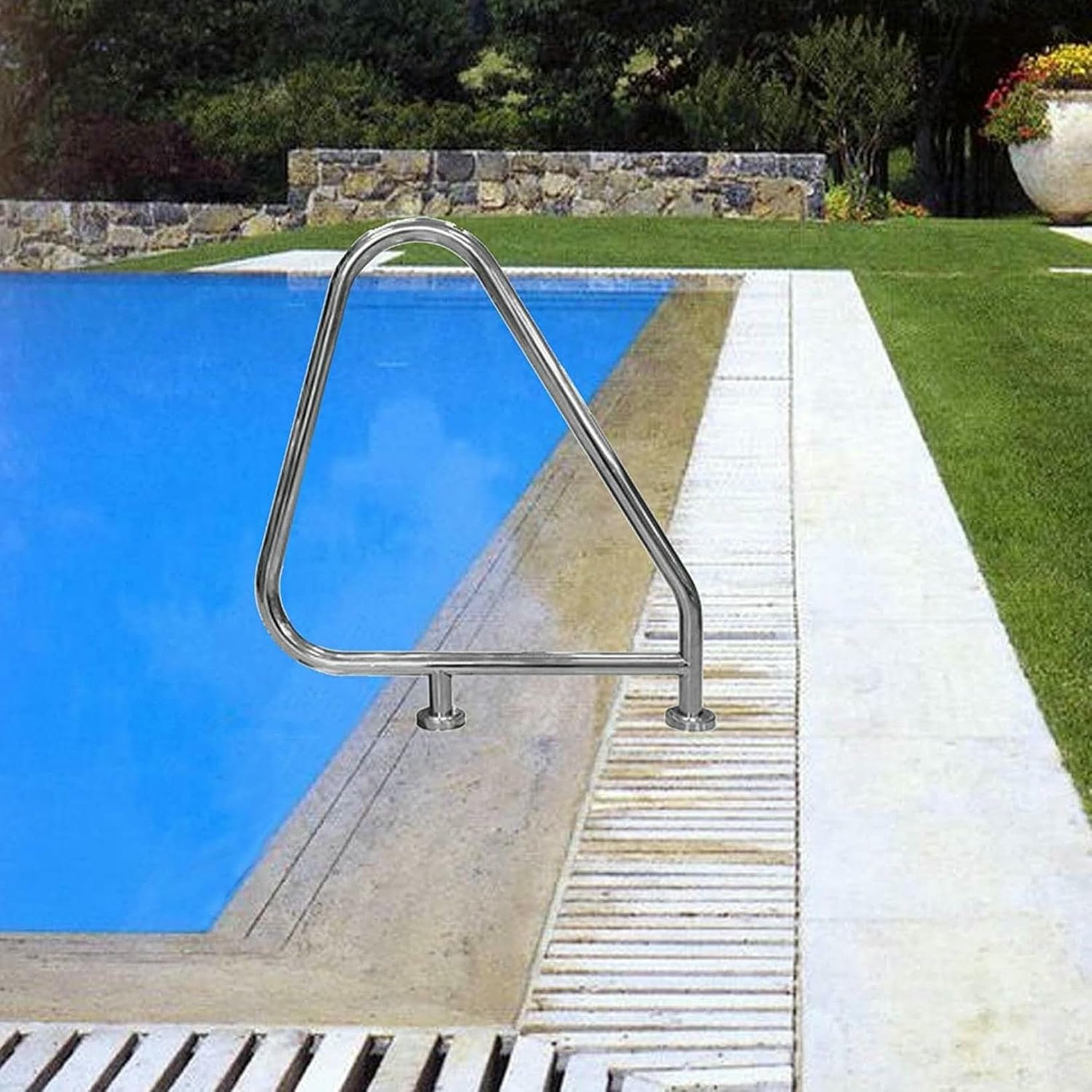 Rampe de piscine stable contre les glissades escalier inox 304