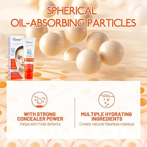 Miniatura 2 de Loción de protección solar SPF 90 PA+++ a prueba de sudor Protección UVAUVB Impermeable Hidratante Piel 1.7 fl oz  1.69fl.oz