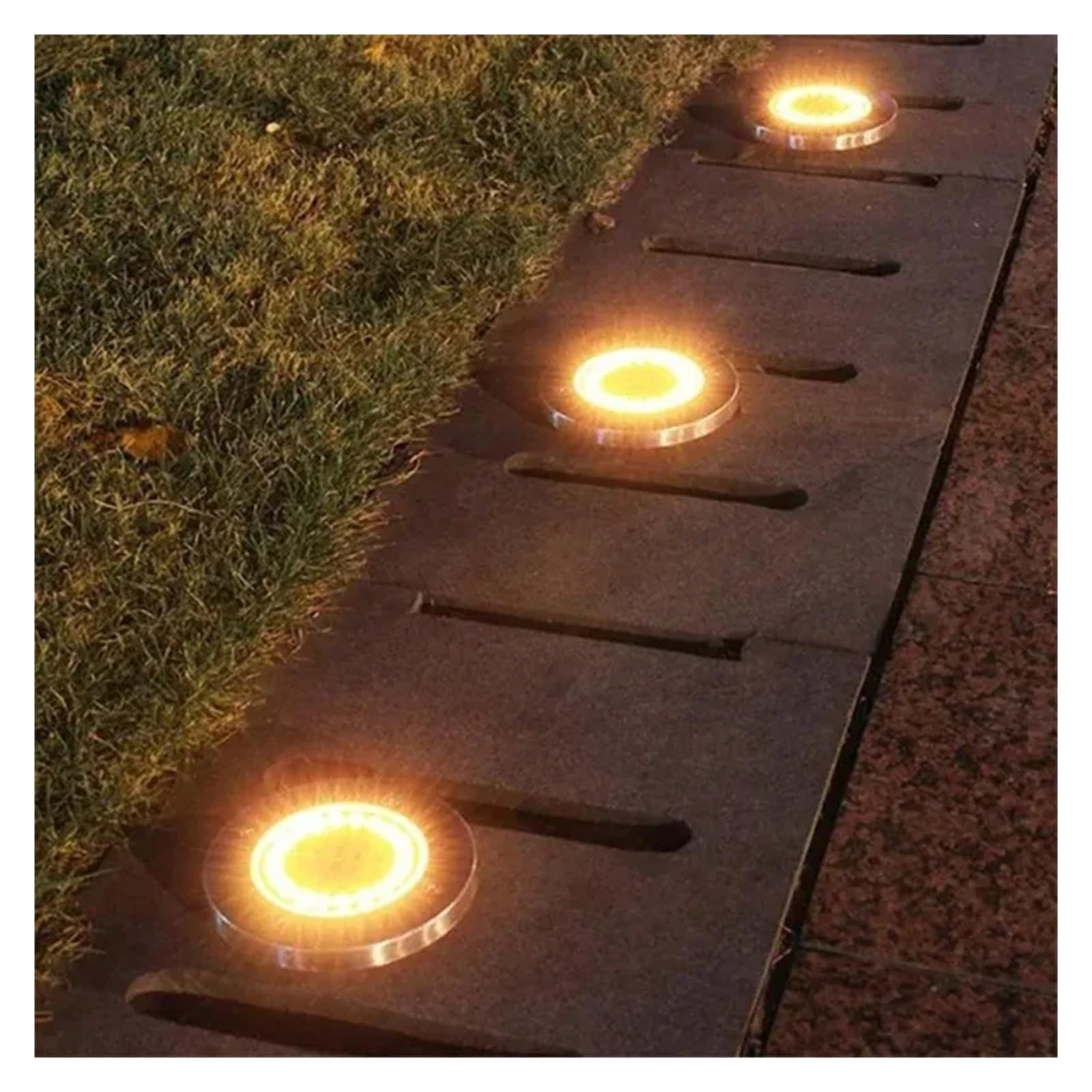 8LED/20 Luce A Disco A Energia Solare Giardino Esterno Sotterranea Da Ponte Faretto Lampada A Led Interrata Decorazione Del Luminoso Ed Elegante(20LED-White,4Pcs)