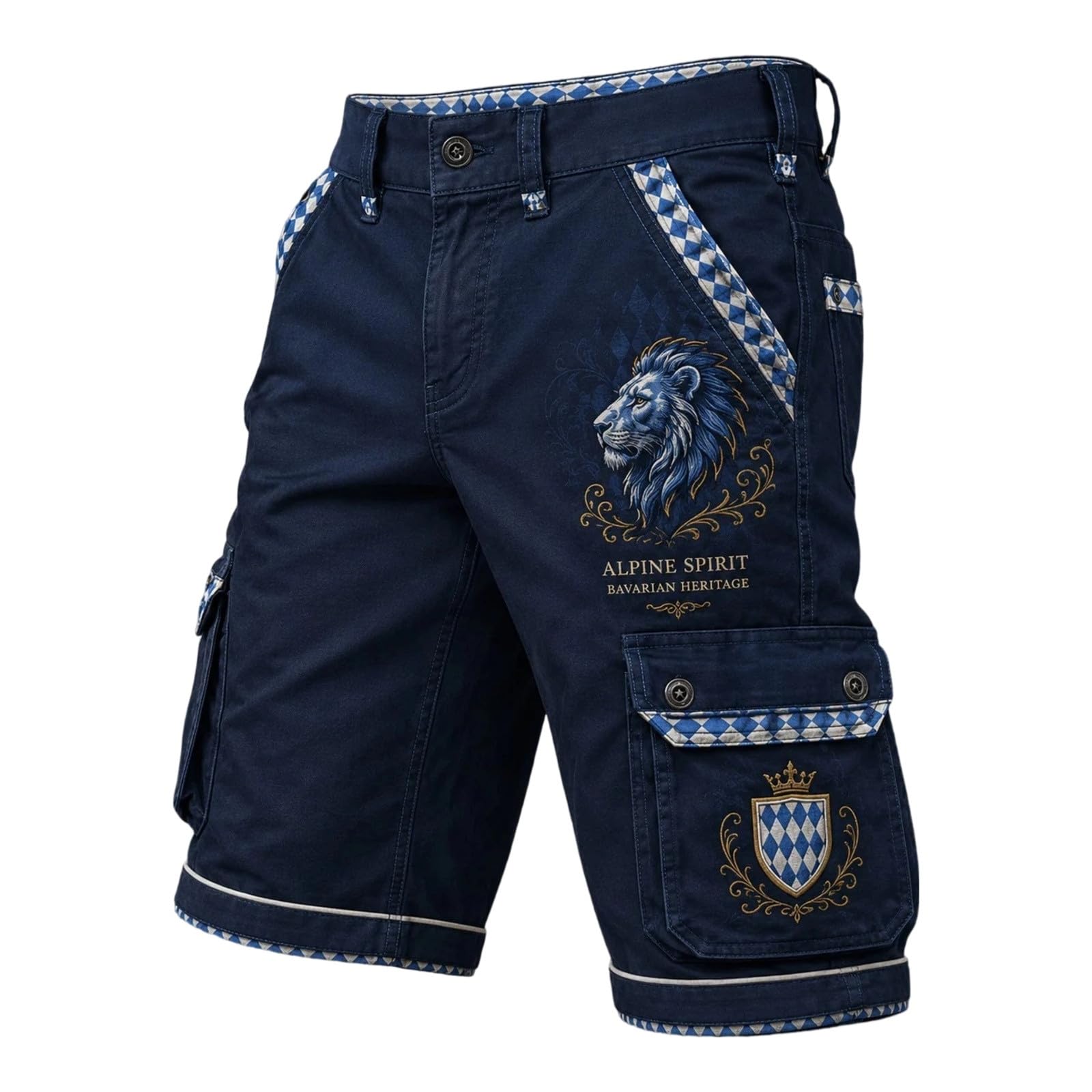 Bayern Kurze Hosen Herren Sommer Leichte Bermuda Cargo Chino Shorts Freizeithose mit Taschen Männer Regular Fit S-3XL 2026