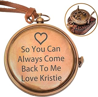 Personalized Sundial Compass | Engraved Compass | Custom Compass | Christmas | Baptism | Graduation | Wedding | Groomsmen Gift | Keepsake | Boys Scout | Nautical | Anniversary | Fathers Day