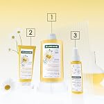 Klorane Brightening Shampoo With Chamomile, Cleanses & Softens, Enhances Blond Highlights, Blond Hair, 400 mL