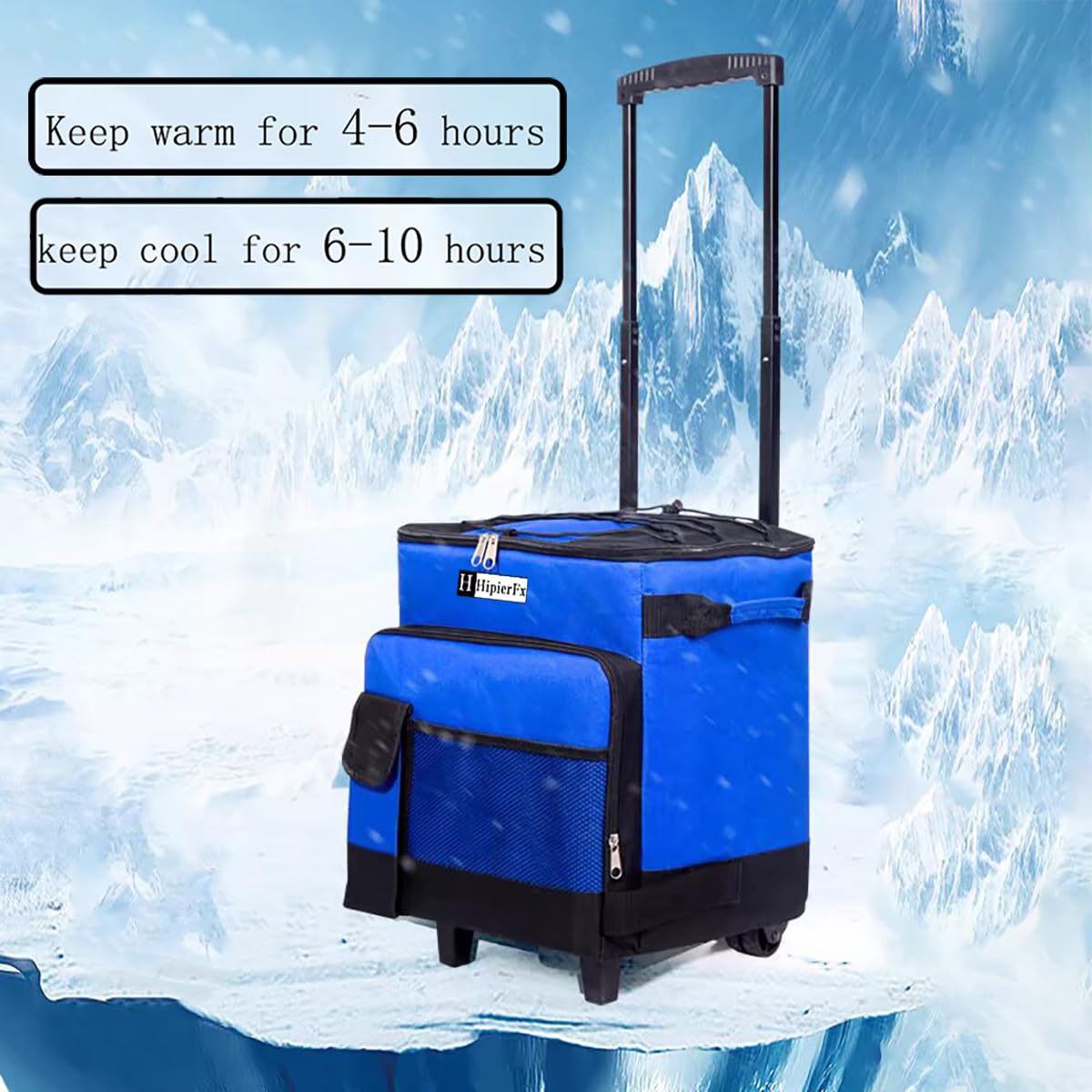 Glaciere a Roulette Caisse Isotherme Glaciere Souple Isotherme 40L pour Le Barbecue Camping et Les Voyages