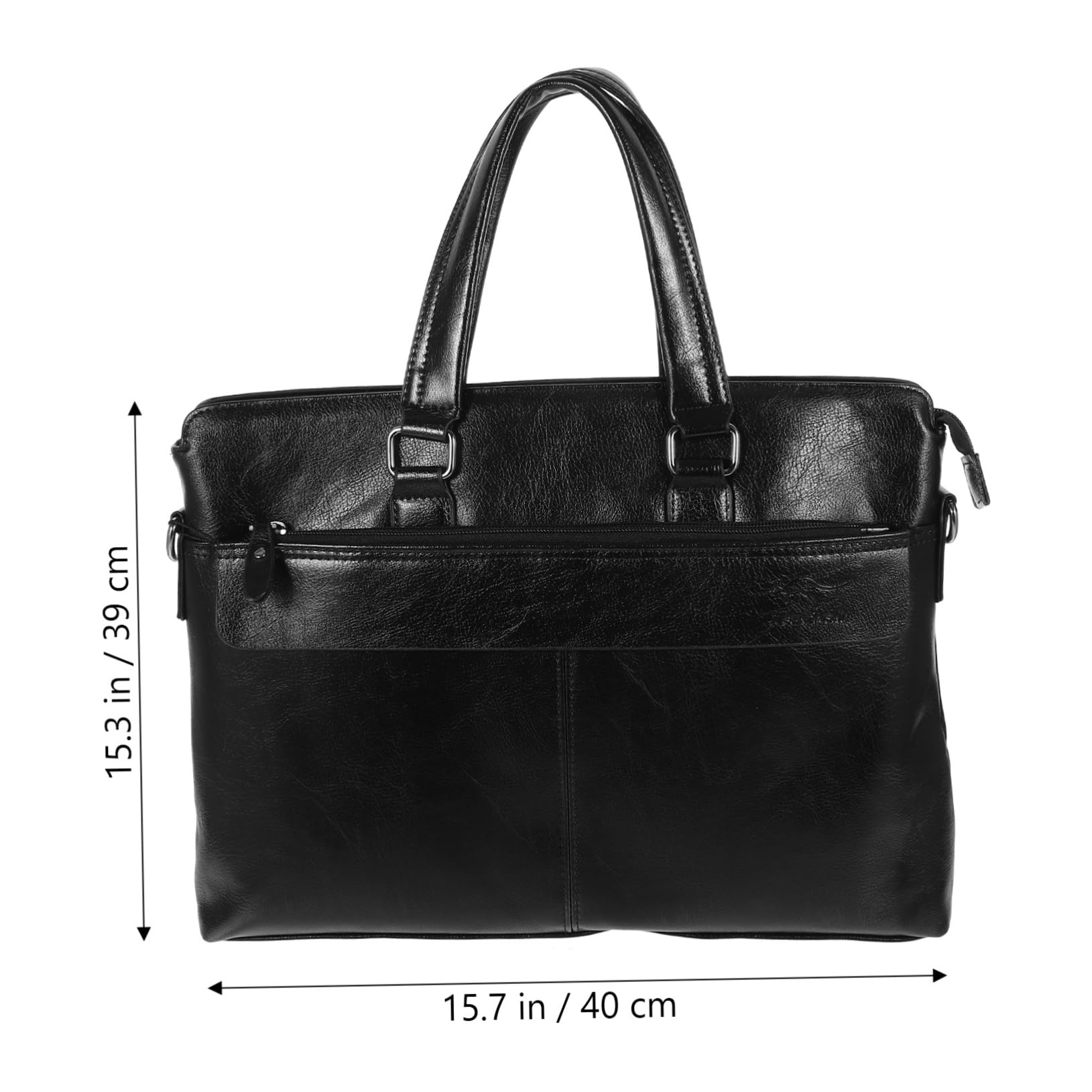 Modische Aktentasche und Vielseitigen Tragemöglichkeiten Handtasche Business aus Pu Leder Durchdachtem Innenraum in Schwarz Herren für Büro und Reisen