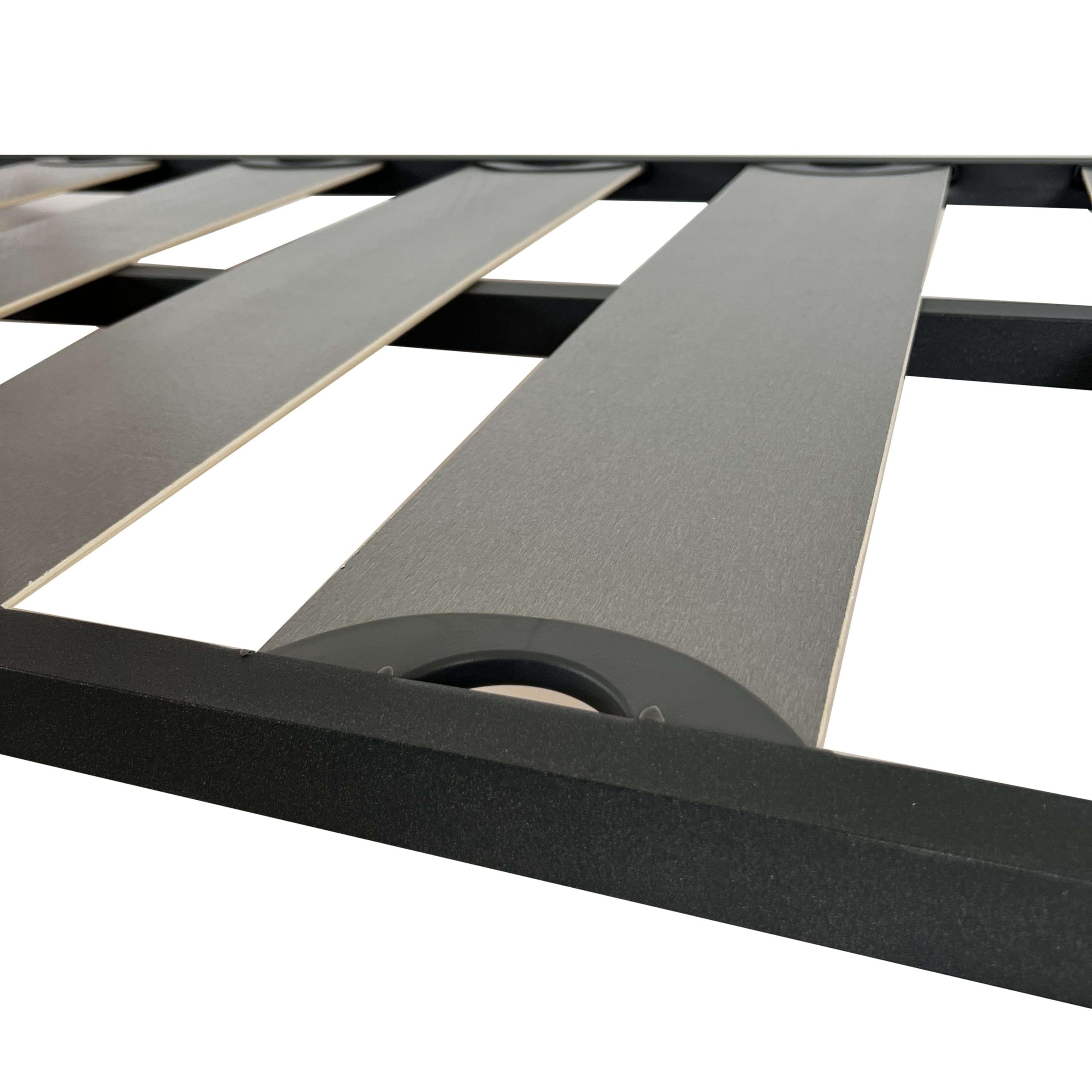 Miroytengo Somier 90x200 cm Balda Ancha, Tubo de Acero 40x30 mm, Refuerzo Central, Láminas de chopo-Flex (SIN Patas)