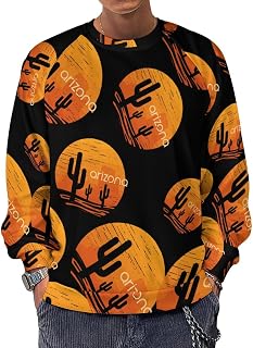 Landscapes of Arizona Men's Crewneck Sweatshirt Long Sleeve Casual Pullover Sweater T-shirt Lightweight Tops