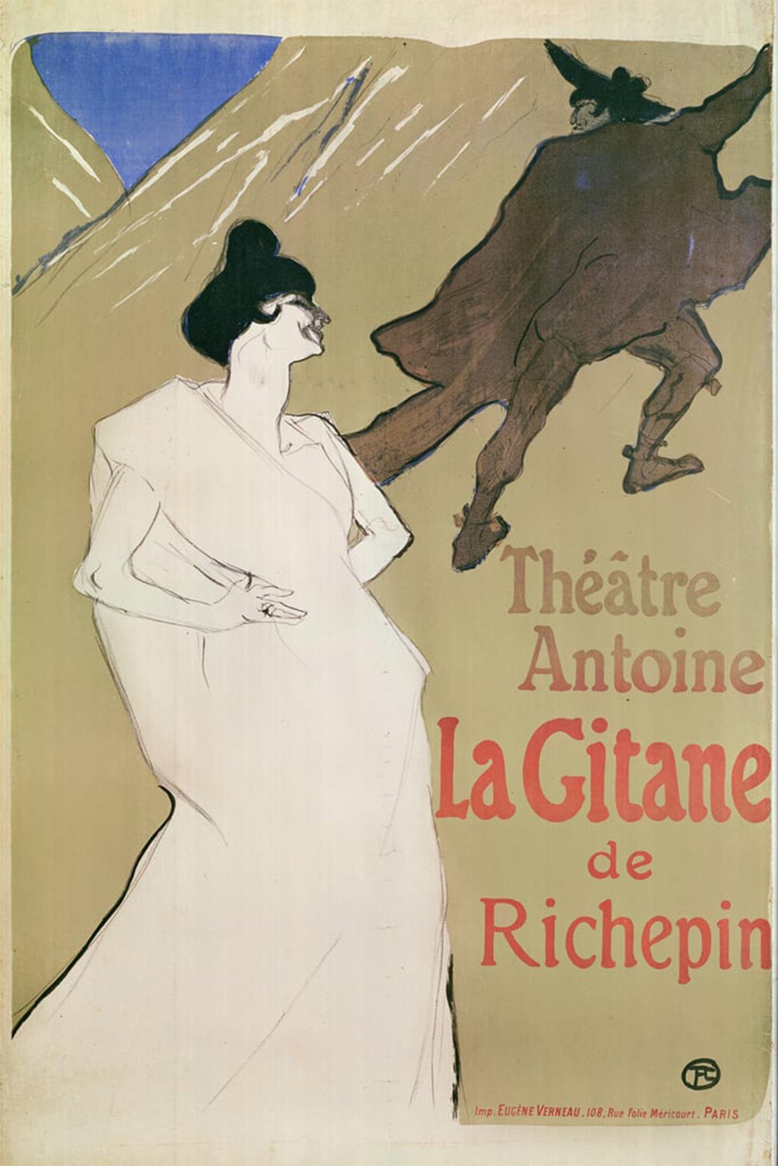 Serendipitp No Frame Vintage Picture Print On Canvas Wall Art Poster Théâtre Antoine By Henri De Toulouse Lautrec Artwork Print Poster For Wall Decor 60X90cm