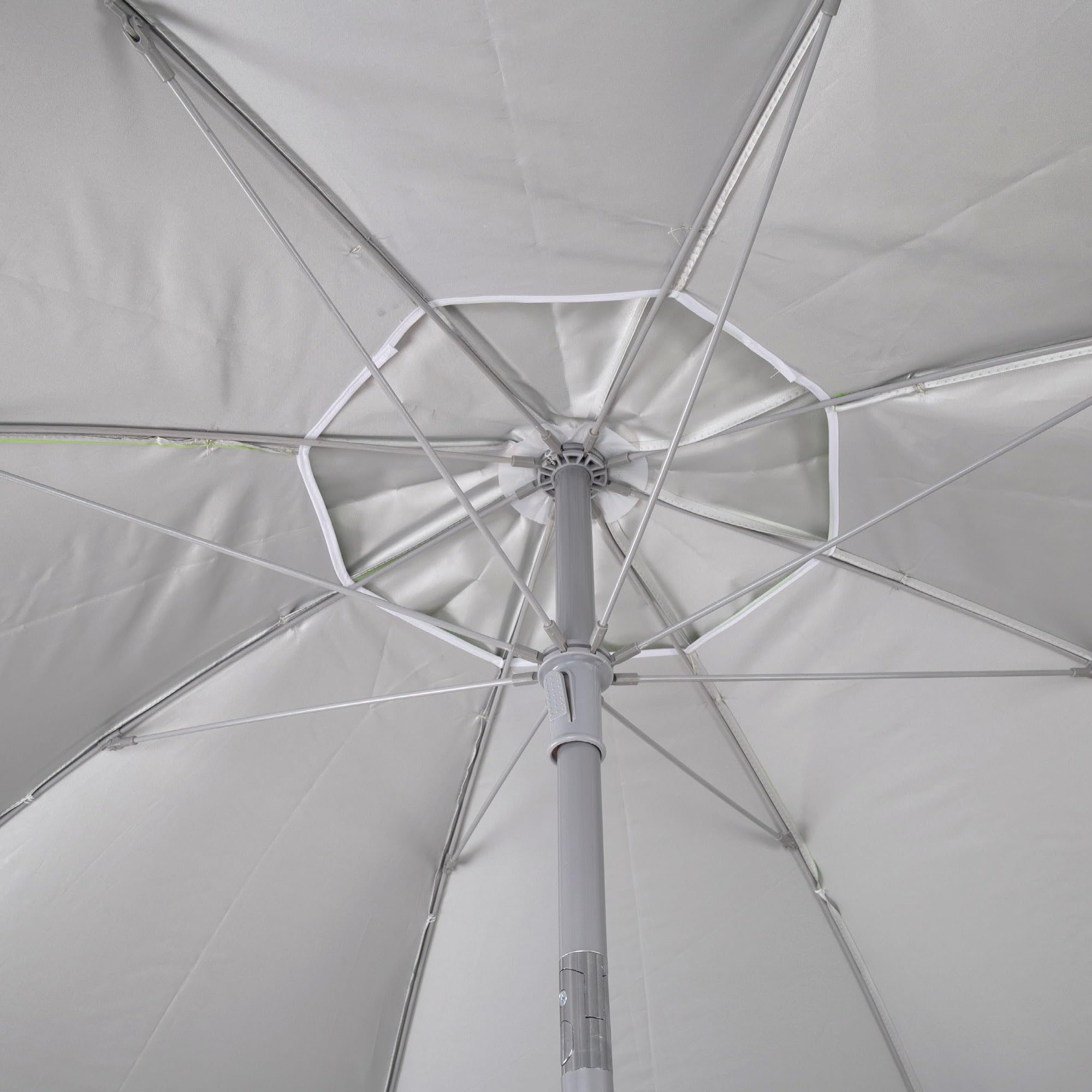 AKTIVE Parasol plażowy przeciwwiatrowski, skladany, niebieski Ø200, ze srebrna powłoką i ochroną przed promieniowaniem UV 50