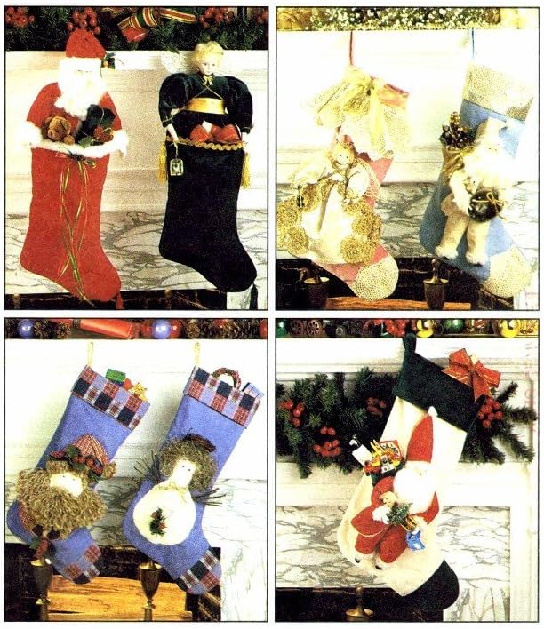McCalls 7864 Sewing Pattern Angel and Santa Stocking