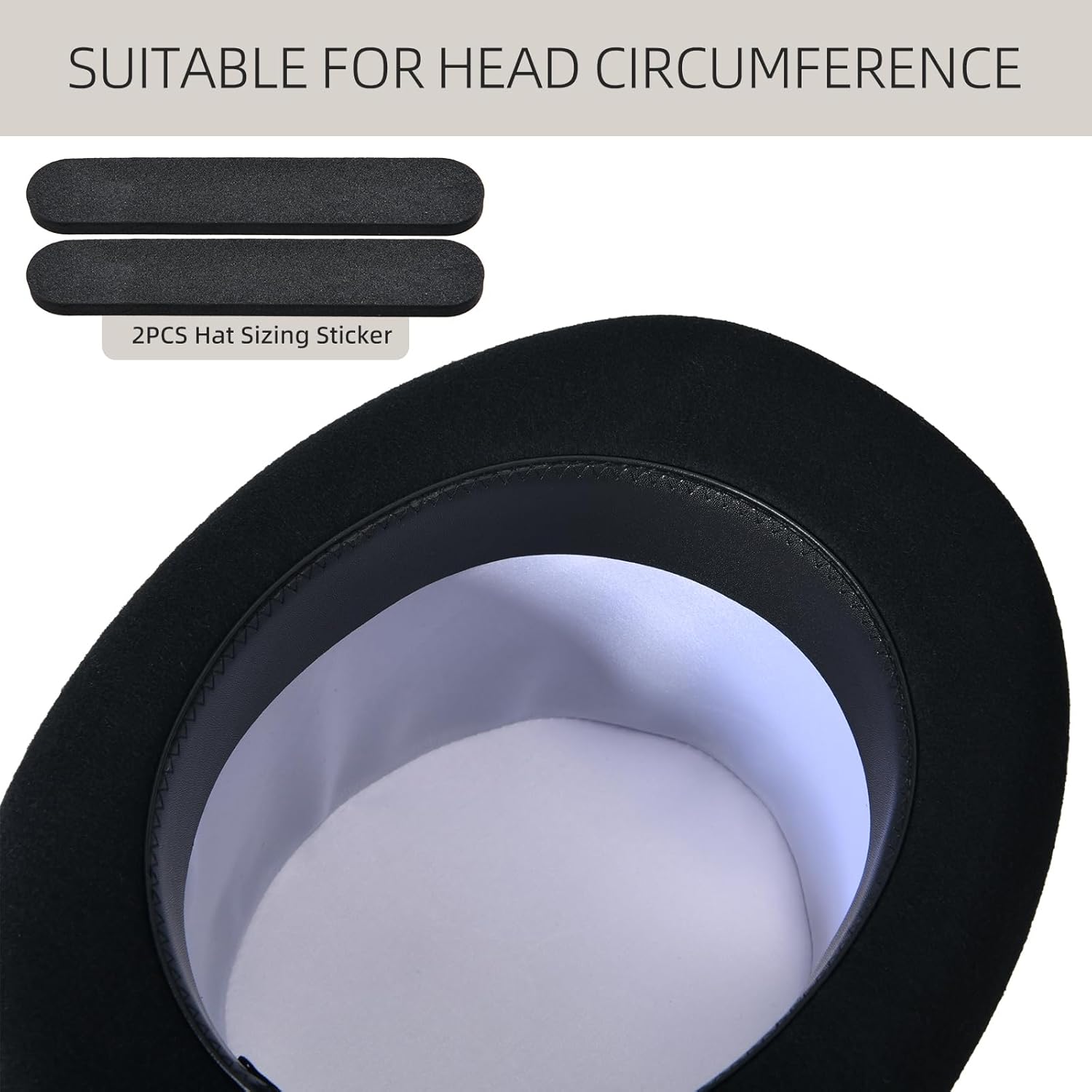 Willheoy Mens Top Hat for Women 100% Wool Black Felt Top Hat Costume with 7pcs Feather Party Dress Tophat Magician Hats - Image 4