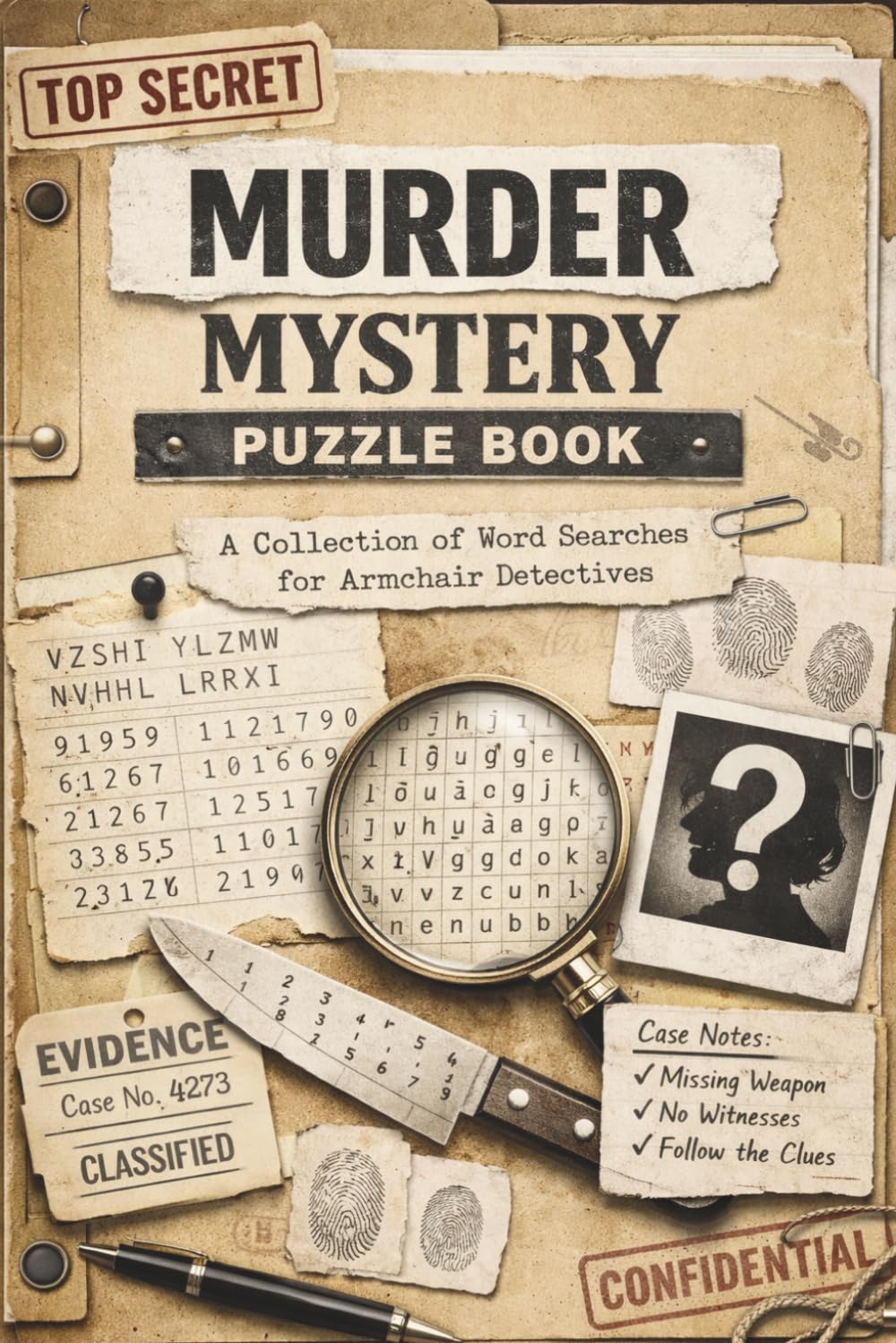 MURDER MYSTERY PUZZLE BOOK: A Collection of Murder Mystery Word Searches, Logic Challenges & Crime‑Scene Puzzles for Armchair Detectivesa