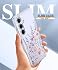 GVIEWIN Compatible with Samsung Galaxy S25 Case, Clear Floral Slim Shockproof Protective Women Phone Case, Non-Yellowing, with Screen Protector & Camera Lens Protector 6.2, Floratopia/Colorful