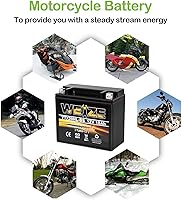 Vista 7 de Weize YTX20HL-BS - Batería para motocicleta de alto rendimiento, libre de mantenimiento, sellada AGM ETX20HL BS