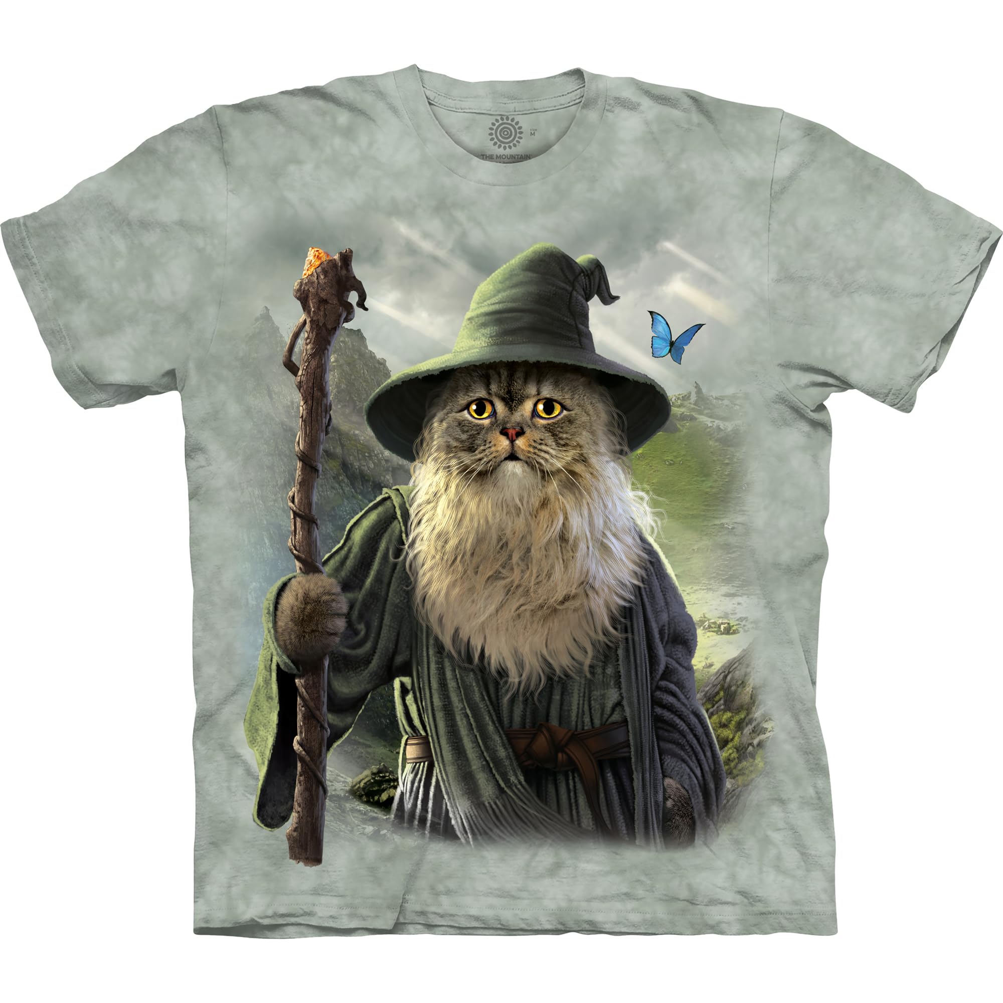 The Mountain Catdalf Unisex T Shirt | Premium, Hand-Dyed | Funny Cat Graphic Tee