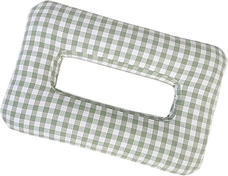 Ear Piercing Pillow with Ear Hole, Cotton Filling, Soft Washable Cover Sleeping Pillow for Side Sleepers, Green