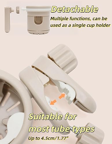 Miniatura 6 de Portavasos 3 en 1, accesorios para cochecito de bebé con soporte para botella, soporte para teléfono y carrito de bebidas para cochecitos, perfecto