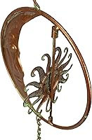 Vista 8 de Things2Die4 Cadena de lluvia de metal de 80 pulgadas con 6 discos celestiales de luna creciente y sol, acabado de bronce, alternativa decorativa