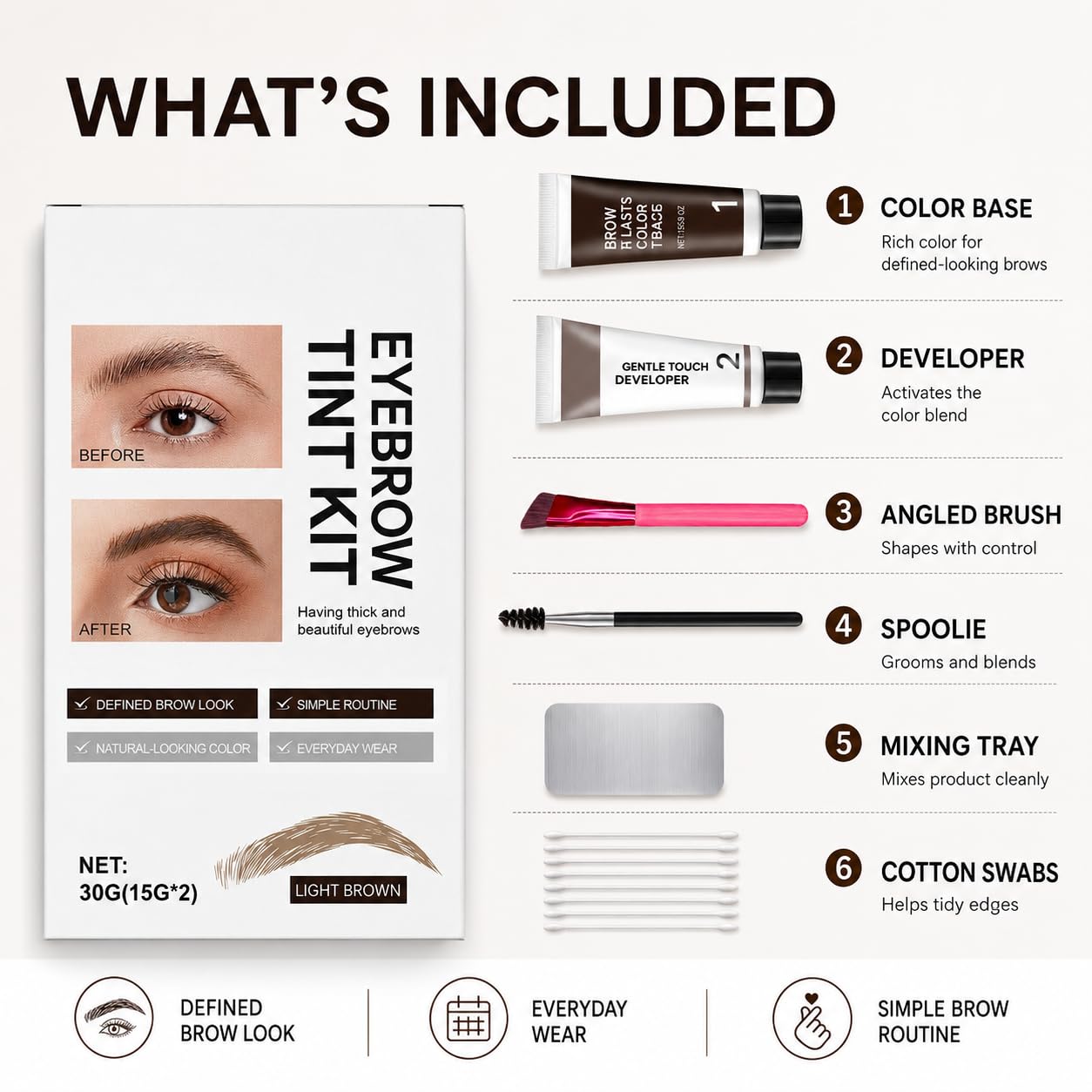 2-in-1 Brow Color Kit for Defined, Natural-Looking Results