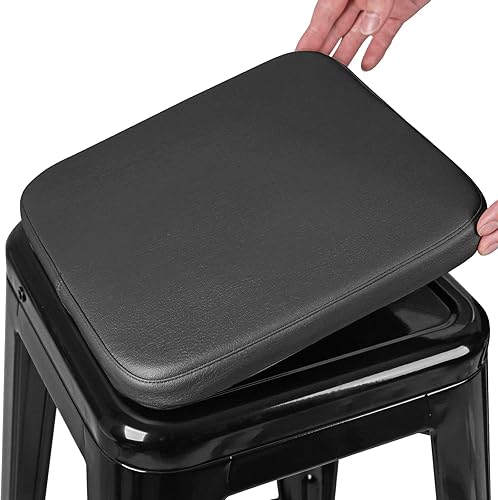 Miniatura 1 de SINOSSO Leathaire - Cojín moderno para taburete de bar de piel sintética, 1 unidad, almohadilla magnética para silla pequeña para cafetería, bistró,
