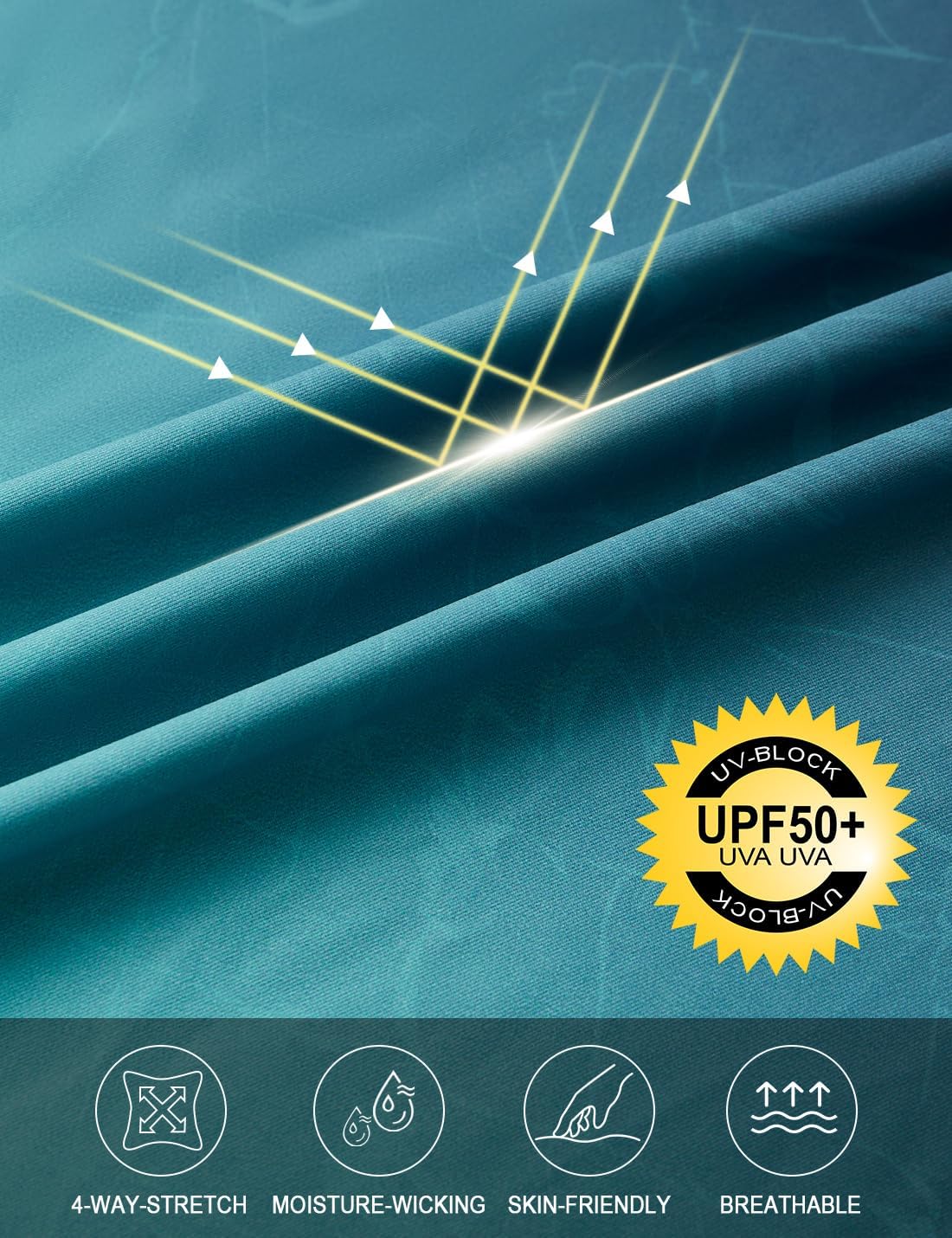 iCKER Men's Sun Protection Hoodie Shirt UPF 50+ Rash Guards Long Sleeve SPF UV Fishing Running Swimming Outdoor Shirts - Image 6