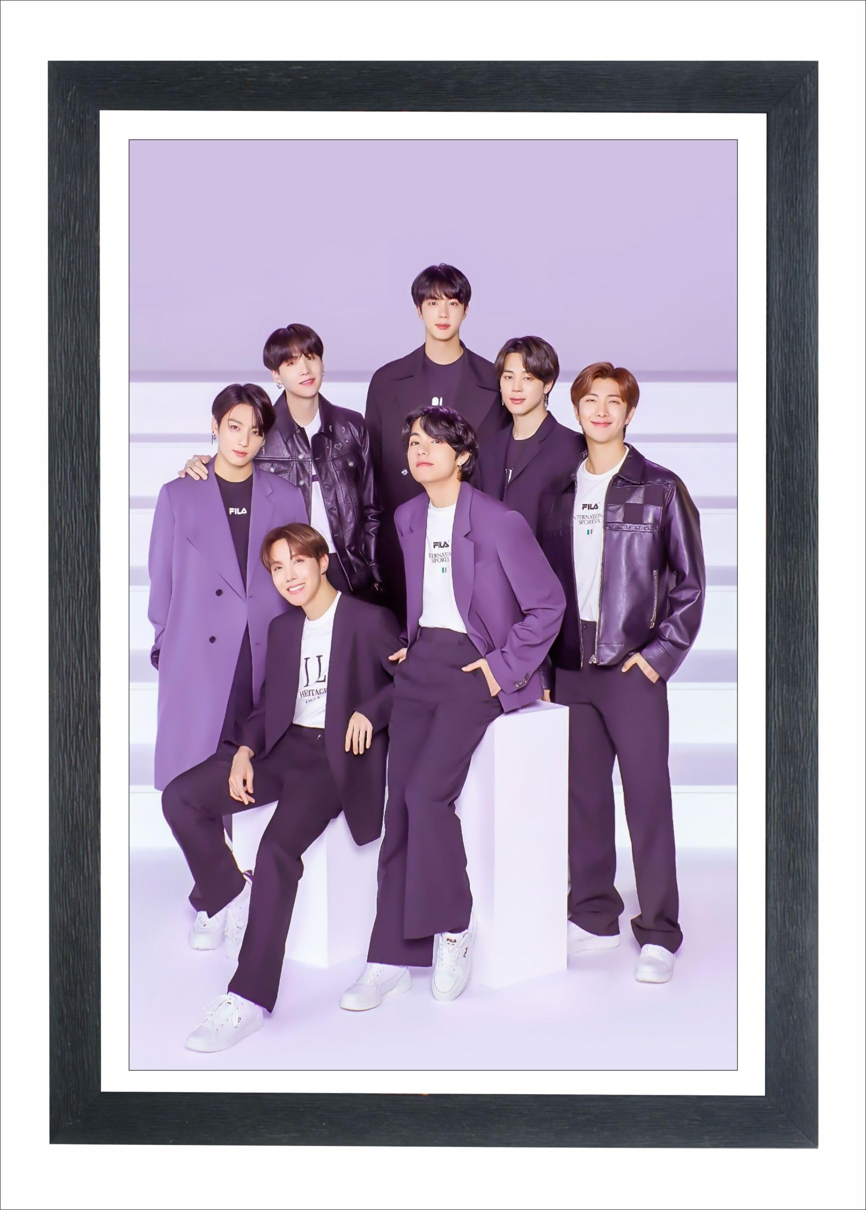 BTS ランダム フォト ペンミ Devatwal BTS Photo Frame For Wall Mounted Painting (10 * 14 Inch