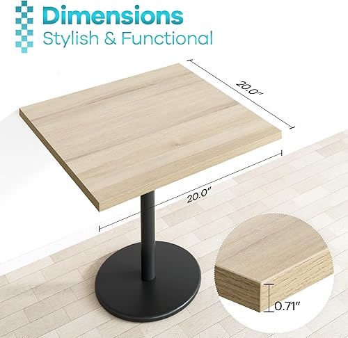 Miniatura 88 de Kaboon Mesa universal de 24 x 24 pulgadas, paquete de 2, solo encimera reversible de melamina, uso doméstico o comercial en interiores, 1 pulgada