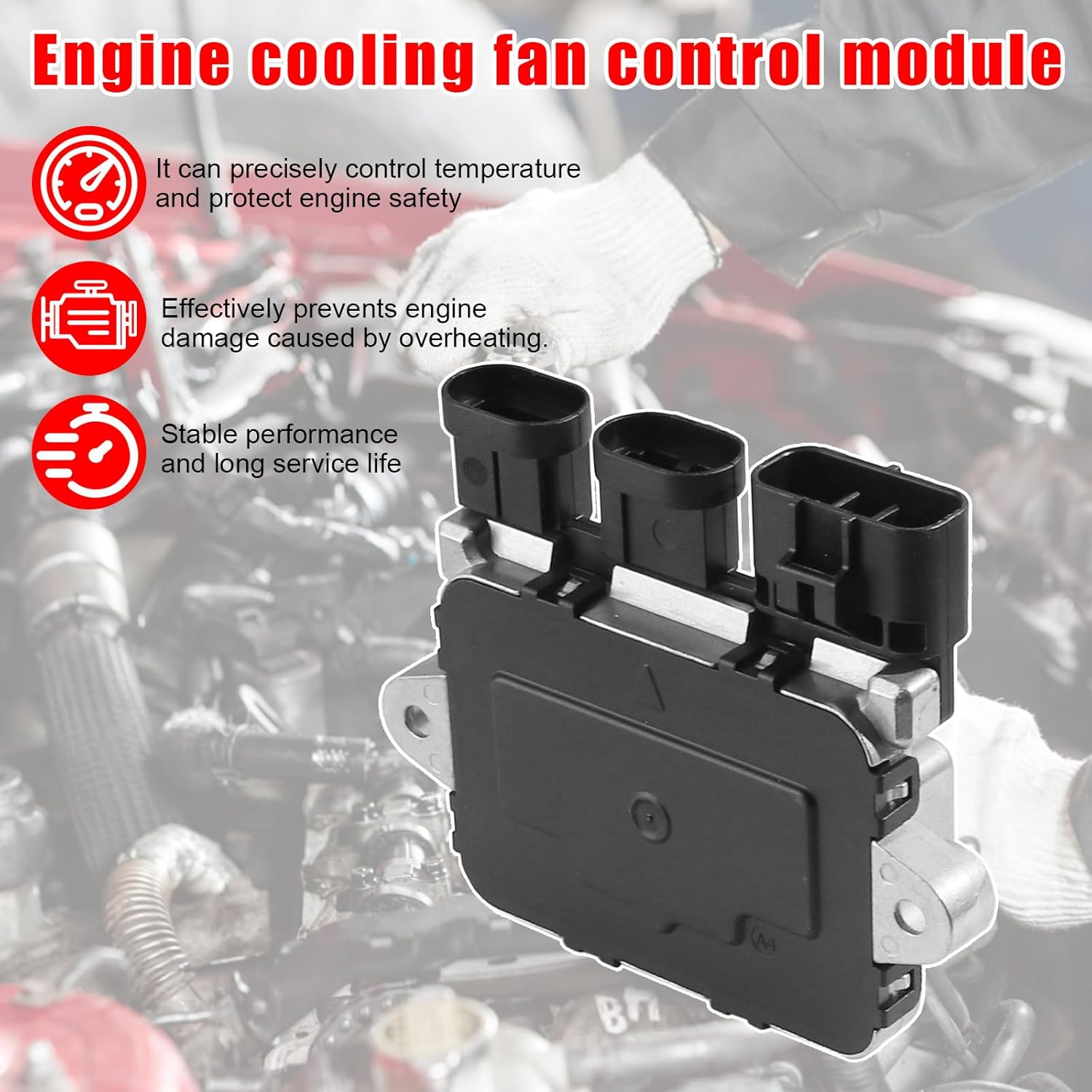 Engine Cooling Fan Control Module Compatible with Nissan Pathfinder 2013-2020 for Infiniti Q60 2014-2019 OE# 21493-3JA0E, 21493-3JA0A