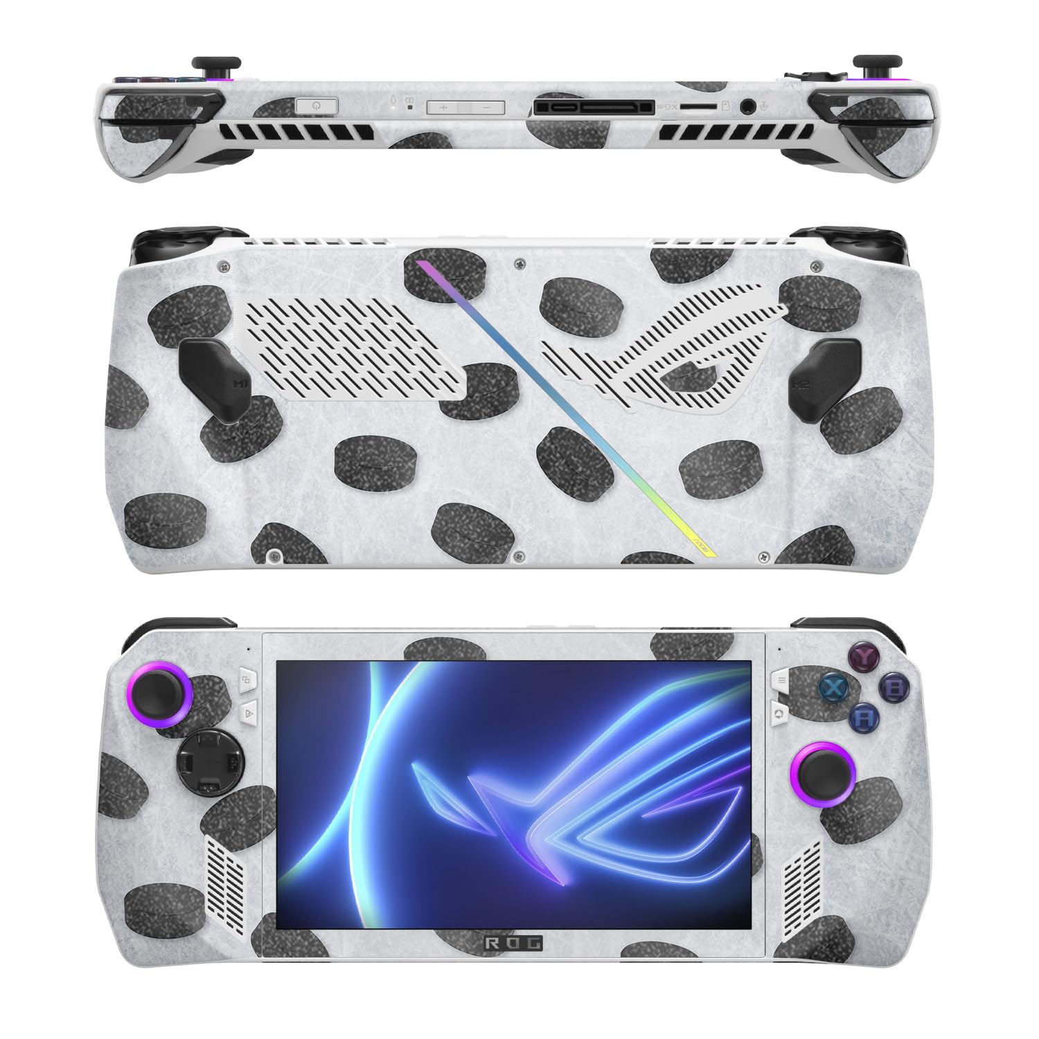 MightySkins Glossy Glitter Skin Compatible with Asus ROG Ally - Hockey | Protective, Durable High-Gloss Glitter Finish | Easy to Apply, Remove, and Change Styles