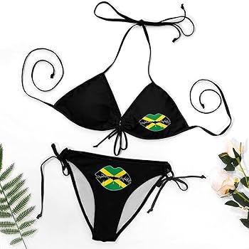 Amazon.co.jp: ジャマイカ フラッグ リップ 女性の水着セット