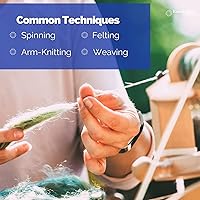 Vista 4 de Revolution Fibers Lana Merino para hilar Lana superior peinada Premium 22 micrones, perfecta para proyectos de fieltro, hilado, colgantes