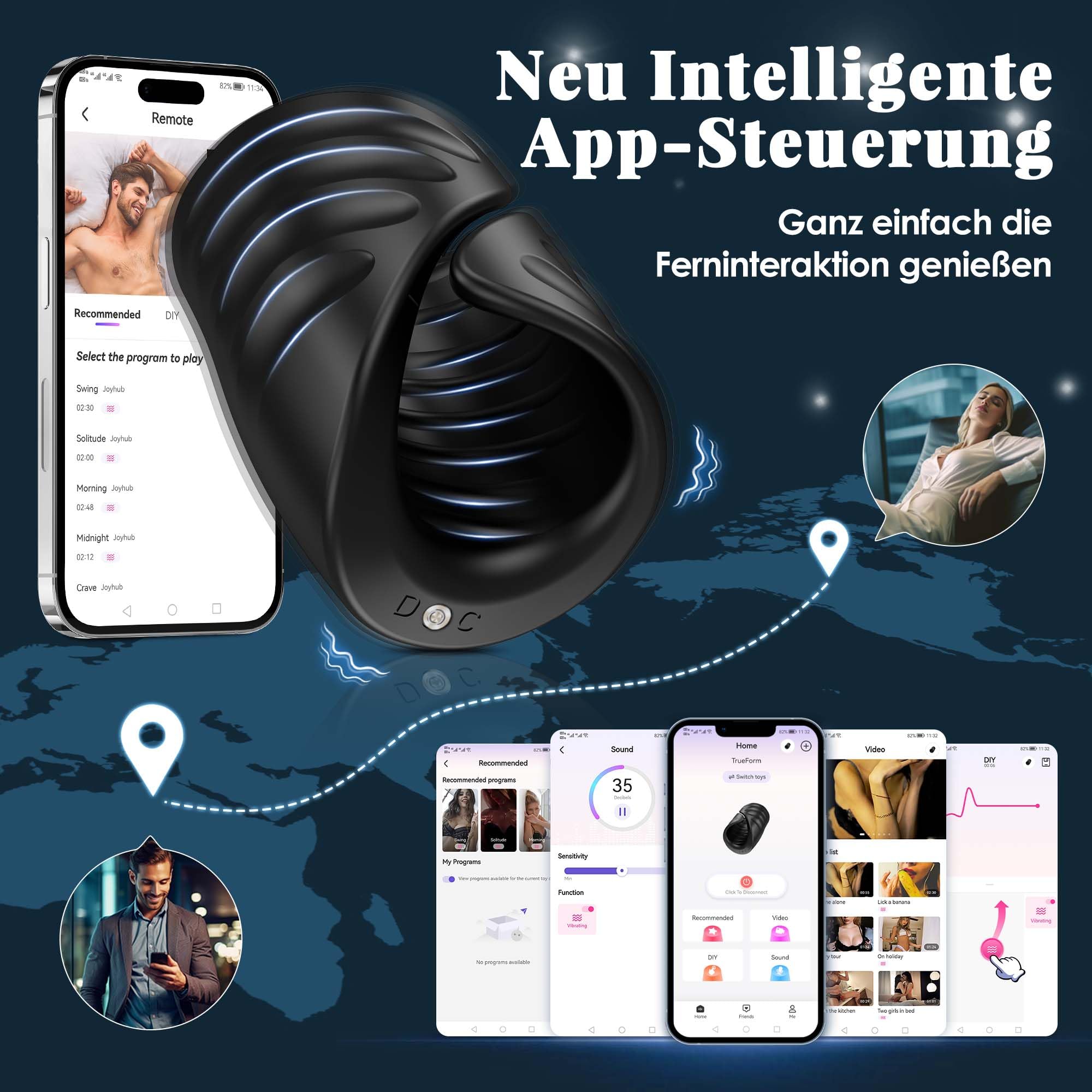 Masturbâteur Homme Mains Libres Sex toys avec 9 Vibrations & Contrôle APP, Masturbeuse Homme Masturbateurs Masculins Sex Toýs Suceur automatique sextoy Masculinsentraîneur