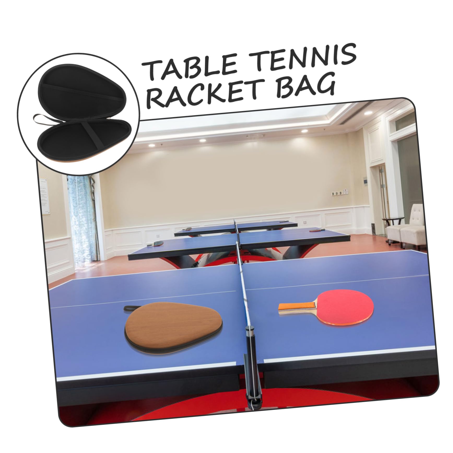 BESTonZON Tischtennis Schläger Tasche Oxford Praktischer Aufbewahrungsbeutel für Schläger und Bälle Leicht und Handlich Schützend und Langlebig für