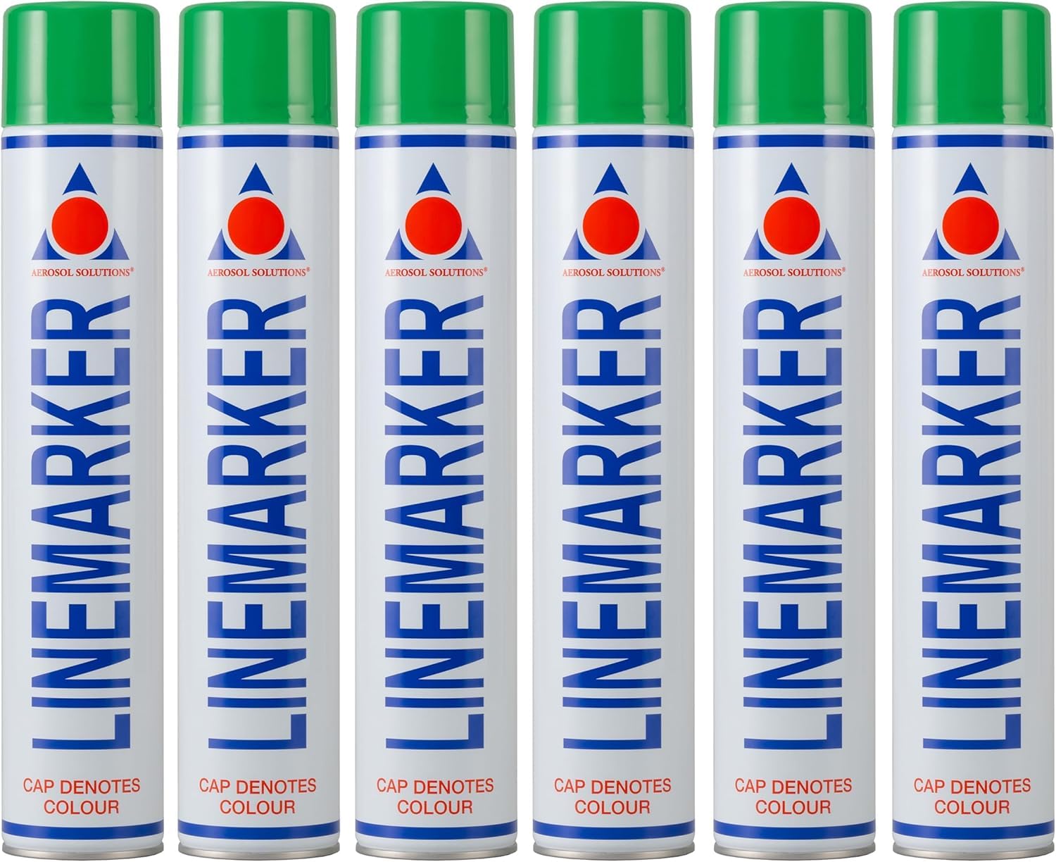 Line Marker, Grass and Road Spray Paint, Green, 750 ml (Pack of 6)