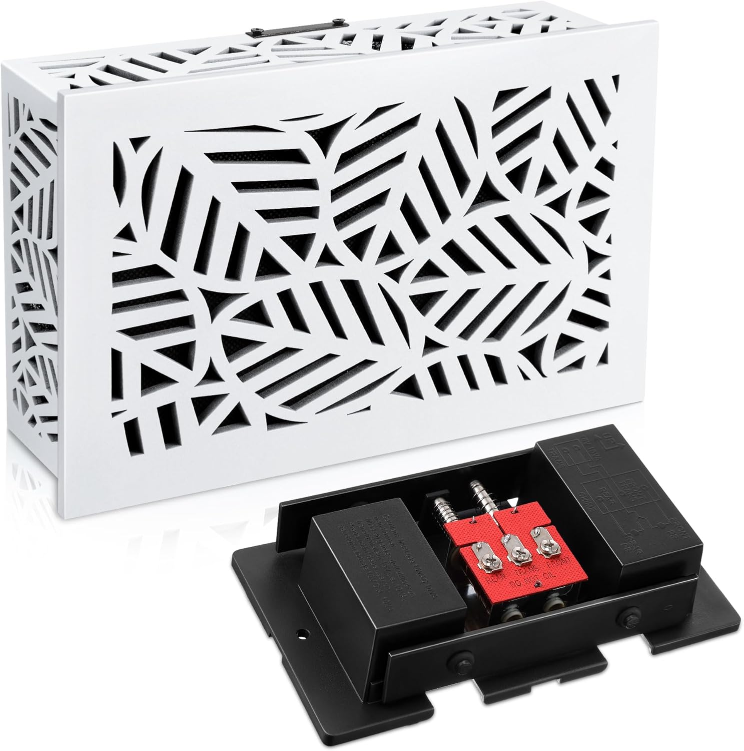 Saillong Wired Doorbell Chime, Upgrade Thickness Wooden Chime Box for Home Wall Inside, Compatible with Regular 16V 10VA Doorbell Button and Transformer, Two Loud Sounds(White)