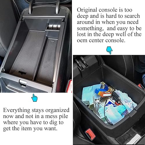 Miniatura 4 de Vesul Caja de almacenamiento para reposabrazos de consola central, compatible con Hyundai Tucson 2016-2021, bandeja de ABS, organizador de guantes,