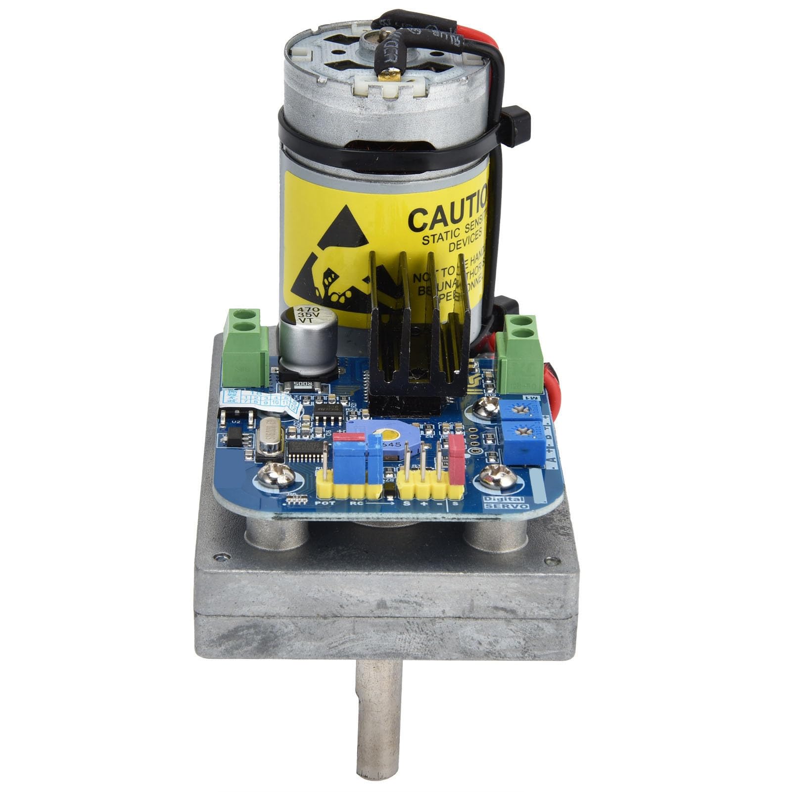 Yosoo Health Gear Serwosilnik, Serwosilnik o Dużej Mocy ze Stopu Aluminium 12V 24V 110kg.cm Cyfrowe Sterowanie 300 Stopni dla Dużych Robotów Automatyka Przemysłowa Użytkownicy Modeli RC