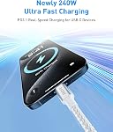 Huukein 240W USB C à USB C Câble 10 ft, long USB Charge rapide de câble C à C, USBC Cord de chargeur pour iPhone 17 Air 16 15 Pro Max, pour MacBook Pro et plus encore