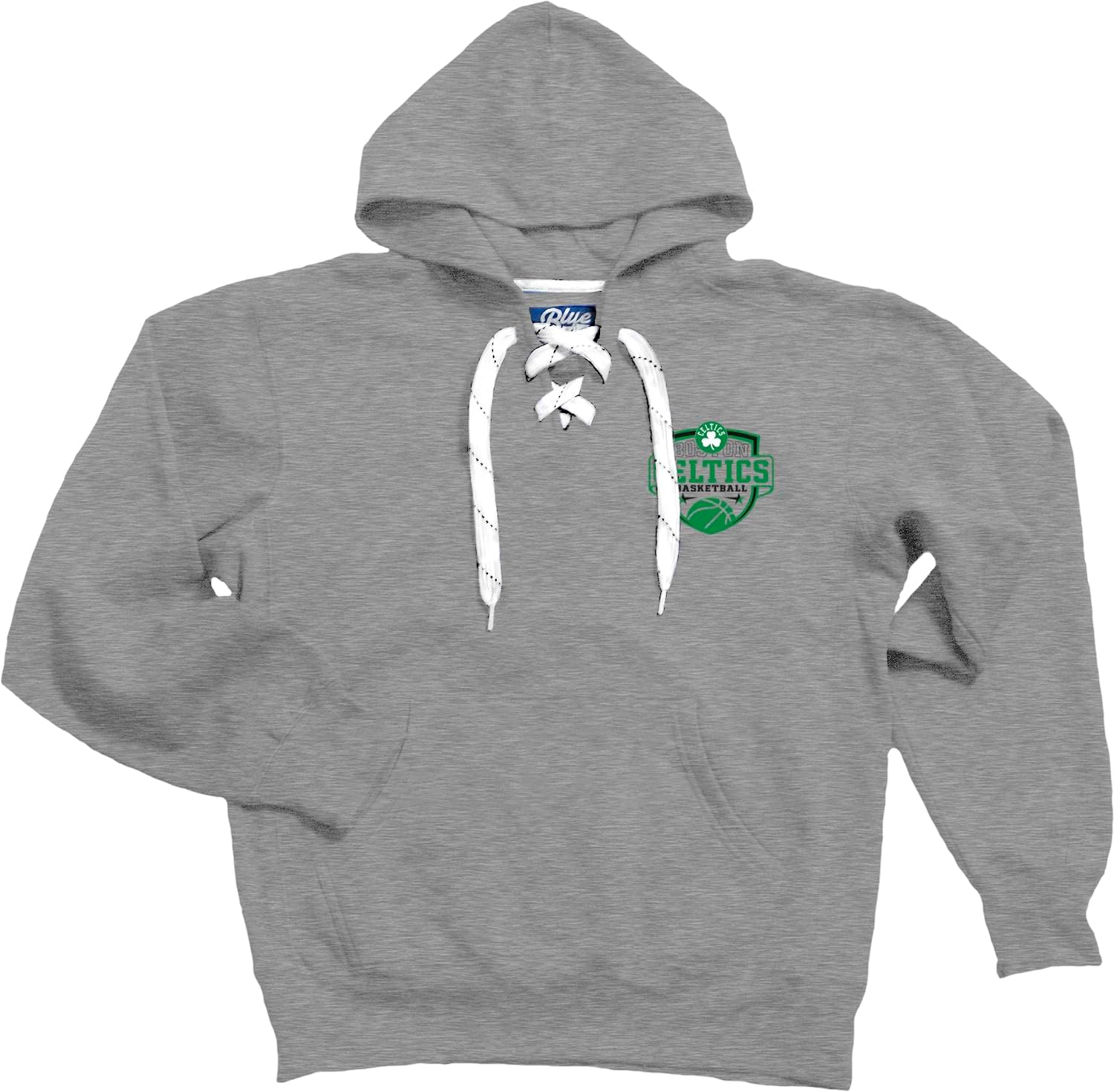 Blue 84 NBA mens Nba Officially Licensed Lace Up Hooded Sweatshirt Graphite