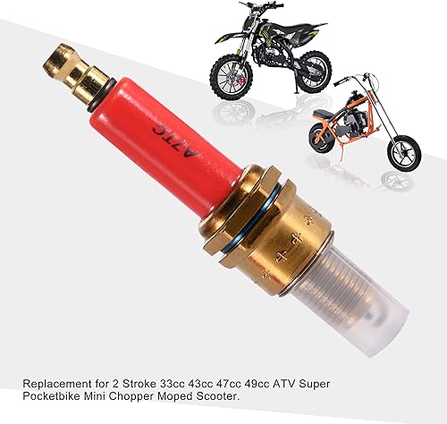 Miniatura 6 de GOOFIT Bujía roja para motocicleta A7TC para motocicleta de 50 cc, 70 cc, 90 cc, 110 cc, 125 cc, 140 cc, 150 cc, QMI157, ATV, moto, scooter, Go
